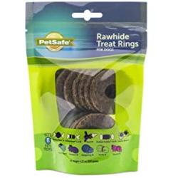 PetSafe Natural Rawhide Rings, Dog Toy Treat Ring Refills for Busy Buddy Dog Toys, Small, Medium, Large and Variety Packs Available in Peanut Butter and Original Rawhide