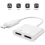 Headphone Adapter & Splitter for iPhone, 4 in 1 Earphone Audio & Charger for iPhone SE/11/11 Pro/11 Pro max/X/XR/XS/8/7, Compatible All iOS Systems