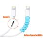 Jetec 24 Pieces Charger Cable Saver, Silicone Flexible Cable Wire Protector, Mouse Cable Protector, Suit for All Cellphone Data Lines (6 Black, 6 Pink, 6 Blue, 6 Green)