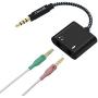 Headset MIC Splitter for PC Gaming, Xbox One, PS4, Nintendo Switch, Cubilux Separate Microphone Headphone Jack MIC and Audio Splitter Adapter Compatible for Gaming Headset Logitech G430 G230 H130 H250