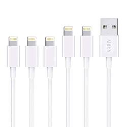 MFi Certified iPhone Charger MBYY, 5pack [6/6/6/10/10FT] Lightning Cable iPhone Cable USB Sync Cord Fast iPhone Charger Cable Compatible iPhone 11 Pro Max Xs X XR 8 7 6s 6 SE iPad iPod More
