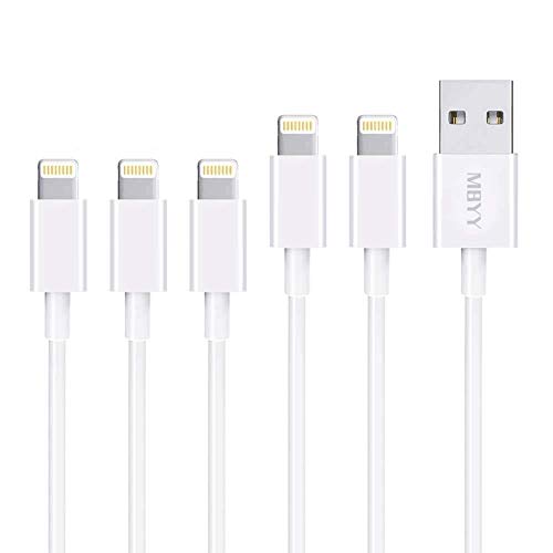 MFi Certified iPhone Charger MBYY, 5pack [6/6/6/10/10FT] Lightning Cable iPhone Cable USB Sync Cord Fast iPhone Charger Cable Compatible iPhone 11 Pro Max Xs X XR 8 7 6s 6 SE iPad iPod More