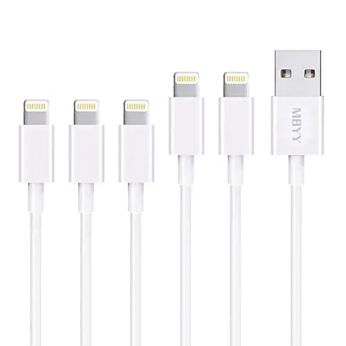 MFi Certified iPhone Charger MBYY, 5pack [6/6/6/10/10FT] Lightning Cable iPhone Cable USB Sync Cord Fast iPhone Charger Cable Compatible iPhone 11 Pro Max Xs X XR 8 7 6s 6 SE iPad iPod More