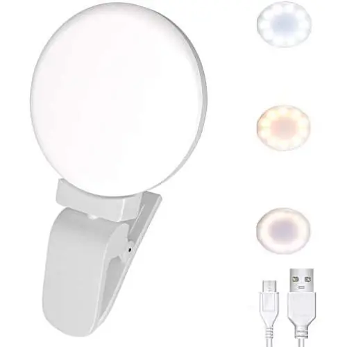 (Upgraded Version) Phone Selfie Ring Light, Clip-on Fill-Light with 20 LED, Rechargeable Ring Light, Universal On-Camera Video Lights for iPhone, Samsung, Huawei, Other Smartphones (Upgraded Version) Phone Selfie Ring Light, Clip-on Fill-Light with 20 LED, Rechargeable Ring Light, Universal On-Camera Video Lights for iPhone, Samsung, Huawei, Other Smartphones