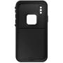 Lifeproof FRĒ Series Waterproof Case for iPhone Xs (ONLY) with Cleaning Cloth - Retail Packaging - Asphalt (Black/Dark Grey)