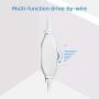 On Ear Headphones, Stereo Headphone 3.5mm Wired Music Gaming Computer Mobile Phone Headset with Mic - Black Double Plug