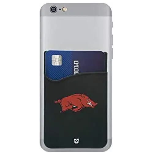 Arkansas Razorbacks Adhesive Silicone Cell Phone Wallet/Card Holder for iPhone, Android, Samsung Galaxy, Most Smartphones Arkansas Razorbacks Adhesive Silicone Cell Phone Wallet/Card Holder for iPhone, Android, Samsung Galaxy, Most Smartphones