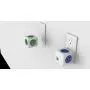 Allocacoc PowerCube |Original|, 5 outlets, Surge Protection, Wall Plug, Cellphone Charger, Compact for Travel, Home and Office, Space Saving, Child Proof sockets, ETL Certified(Green)