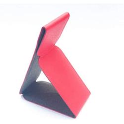 Fold Mobile Phone Grip, Car Phone Stand and Handheld Mobile Phone Holder,Built-in Magnet, Suitable for Various Models, Easy to Use and Multiple in Color (red)