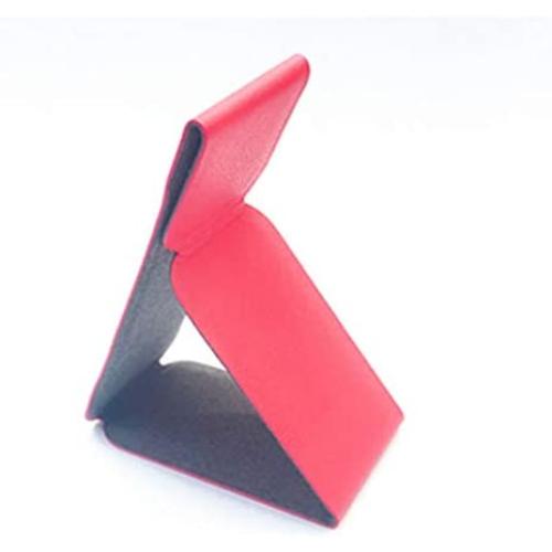 Fold Mobile Phone Grip, Car Phone Stand and Handheld Mobile Phone Holder,Built-in Magnet, Suitable for Various Models, Easy to Use and Multiple in Color (red)