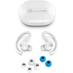 JLab Audio JBuds Air Sport True Wireless Bluetooth Earbuds + Charging Case - White - IP66 Sweat Resistance - Class 1 Bluetooth 5.0 Connection - 3 EQ Sound Settings JLab Signature, Balanced, Bass Boost