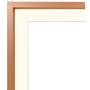 Golden State Art, 5x7 Rose Gold Aluminum Photo Frame - Ivory Mat for 4x6 Picture - Easel Stand for Table/Desk Top - Swivel Tabs - Landscape/Portrait - Real Glass (5x7)