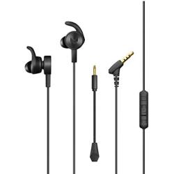 RAPOO Gaming Earbuds, Wired in-Ear Headphones with Dual Mic, Hi-Fi Stereo Earphones for Nintendo Switch PC, Laptop, Cellphone with 3.5mm Jack- Black