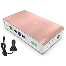 HALO Bolt Wireless Laptop Power Bank - 44400 mWh Portable Phone Laptop Charger Car Jump Starter with AC Outlet and Car Charger, Rose Gold