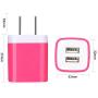 USB Wall Charger, Charger Adapter Charger Block, Double Wall Charger Plug 3-Pack 2.1Amp Dual Port Cube USB Power Adapter Compatible with iPhone 8/7/6 Plus/X, iPad, Samsung Galaxy S5 S6 S7 Edge, Kindle