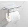 KAIIY Toilet Paper Holder with Phone Shelf, Bathroom Accessories SUS 304 Stainless Steel Toilet Roll Holder for All Mobile Phone, Wall Mounted Bathroom Tissue Holder for Wet Wipes