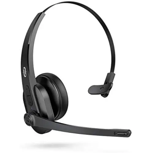 TaoTronics Trucker Bluetooth Headset with Microphone, Wireless Cell Phone Headset Noise Cancelling Mic, On Ear Bluetooth Headphones Bluetooth 5.0 34H for Home Office Online Class PC Call Center Skype TaoTronics Trucker Bluetooth Headset with Microphone, Wireless Cell Phone Headset Noise Cancelling Mic, On Ear Bluetooth Headphones Bluetooth 5.0 34H for Home Office Online Class PC Call Center Skype