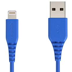 AmazonBasics MFi-Certified Lighting to USB A Cable for Apple iPhone and iPad - 4 Inches (10 Centimeters) - Blue