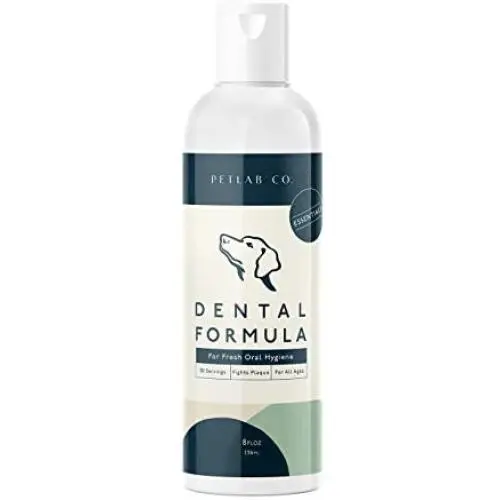 Petlab Co. Dental Formula Water Additive for Dogs | Targets Dog Plaque and Tartar Build-Up for Fresher Breath and Healthier Gums | Fresh Drinking Oral Hygiene Care (No Brush Required)