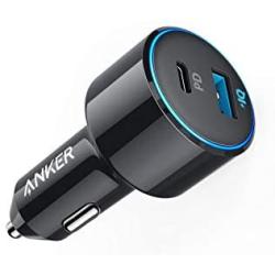 USB C Car Charger, Anker 42W PowerDrive Speed+ Duo, 2 Port USB Car Charger with one 30W Power Delivery Port for iPhone Xs/Max/XR/X/8, iPad Pro, MacBook Pro/Air 2018, Galaxy S10/S9/S8, LG, and More
