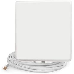 Wide Band Indoor Directional Panel Antenna Wall-mount Antenna for GSM 3G 4G LTE with 6m 20ft White Cable SMA-Male Connector - Work with Cell Phone Signal Booster Repeater