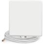 Wide Band Indoor Directional Panel Antenna Wall-mount Antenna for GSM 3G 4G LTE with 6m 20ft White Cable SMA-Male Connector - Work with Cell Phone Signal Booster Repeater