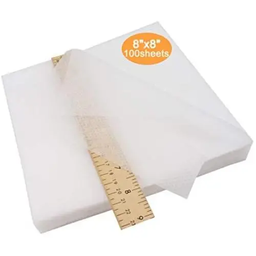 New Brothread No Show Mesh Machine Embroidery Stabilizer Backing 8"x8" - 100 Precut Sheets - Light Weight 1.8 oz - Fits 4x4 and 6x6 Hoops New Brothread No Show Mesh Machine Embroidery Stabilizer Backing 8"x8" - 100 Precut Sheets - Light Weight 1.8 oz - Fits 4x4 and 6x6 Hoops