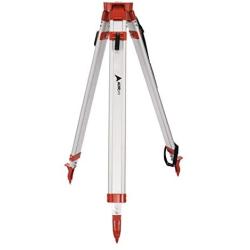 AdirPro Aluminum 5/8-Inch 11-Threaded Flat Head Heavy Duty Contractor Tripod with Quick Clamp (Orange)