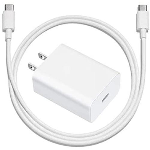 Fast Charger Compatible Google Pixel 4 XL / 3a XL / 3 / XL / 2, 18W 3A PD Power Adapter and 3 Foot USB Type C to C Cable
