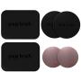 Metal Plate, Pop-Tech 6 Pack Universal Mount Metal Plate with Adhesive for Magnetic Car Mount Cell Phone Holder, 2 Rectangular and 4 Round