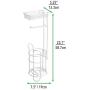 mDesign Freestanding Metal Wire Toilet Paper Roll Holder Stand and Dispenser with Storage Shelf for Cell, Mobile Phone - Bathroom Storage Organization - Holds 3 Mega Rolls - Matte White