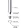 CCIVV Stylus Pens, 4 Pcs 5.6 Inches Mesh Tipped Stylus for Touch Screens, iPad, iPhone, Kindle Fire + 4 Extra Replaceable Hybrid Fiber Tips (White, Black, Silver, Blue)