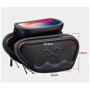 ZFF Hard Shell Waterproof Bicycle Bag on The Tube Bag Mountain Bike Front Beam Bag Bicycle Accessories Bag Mobile Phone Bag Riding Equipment Black Three Optional