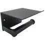lofekea Toilet Paper Holder, Wall Mount Matte Bathroom Toilet Tissue Holder Black Aluminum Toilet Roll Holder with Mobile Phone Storage Shelf and Anti-Slip Mat lofekea Toilet Paper Holder, Wall Mount Matte Bathroom Toilet Tissue Holder Black Aluminum Toilet Roll Holder with Mobile Phone Storage Shelf and Anti-Slip Mat