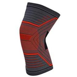 Compression Kneepads-Knee Brace for Men and Women-Supports Running, Volleyball, Running, Meniscus Tearing, Cycling and Sports(Red M)