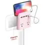 Multi Plug Outlet Extender & Splitter: iHome PowerReach 6ft Extension Cord with 2 Outlets & 4 USB Ports for Multiple Smartphone Charging - Desktop/Magnetic Wall Mounting Charger (Pink) Multi Plug Outlet Extender & Splitter: iHome PowerReach 6ft Extension Cord with 2 Outlets & 4 USB Ports for Multiple Smartphone Charging - Desktop/Magnetic Wall Mounting Charger (Pink)