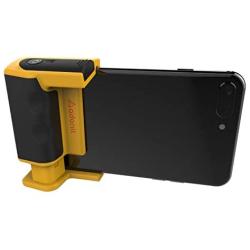 Adonit Photogrip (Easy-Pack) Stabilizer Hand Grip Phone Holder with Bluetooth Remote Shutter, Compatible for iPhone 11, 11 Pro, Xs Max XR X 8+, Samsung s10/9 - Yellow