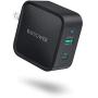 USB C Charger, RAVPower 65W 2-Port PD Charger GaN Tech Fast Charging Wall Charger Adapter with Foldable Plug for MacBook Pro iPad Pro Nintendo Pixel, iPhone 11 Pro Max X XS XR 8, Galaxy S9 S9+ S10