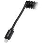 StarTech.com 1ft Coiled Lightning to USB Cable - Black - Apple 8 Pin Lightning Charger Cable for Your iPhone / iPad / iPod (USBCLT30CMB)