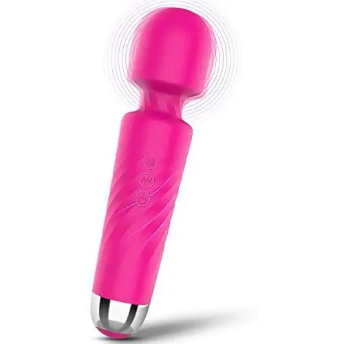 NiuNiu Premium Personal Wand Massager with 20 Vibrations & 7 Speeds, Whisper Quite - Magnetic USB Rechargeable & Waterproof- Perfect for Muscle Tension, Back, Neck Relief, Soreness, Recovery - Pink NiuNiu Premium Personal Wand Massager with 20 Vibrations & 7 Speeds, Whisper Quite - Magnetic USB Rechargeable & Waterproof- Perfect for Muscle Tension, Back, Neck Relief, Soreness, Recovery - Pink