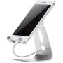 AmazonBasics Adjustable Aluminum Cell Phone Desk Stand for iPhone and Android, Silver AmazonBasics Adjustable Aluminum Cell Phone Desk Stand for iPhone and Android, Silver