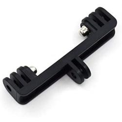 Nechkitter Dual Twin Mount Adapter for GoPro Hero 2 3 3+ 4 5 6 7 Compatible with Housing Handle Monopod Mount