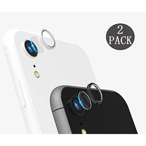 [2 Pack] Tempered-Glass Camera Protector for iPhone Xr 2.5D Ultra Thin HD Anti-Fingerprint Protective Clear Film for iPhone Lens with 2 Phone Camera Covers (iPhone Xr)