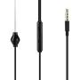 Walkie Talkie Earpiece with Mic 3.5mm Radio Earpiece Acoustic Tube Earpiece Headset with CTIA/OMTP Mode Stereo Air Tube Radiation Protection Headphones for Mobile Phone (1M)(Black)