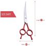 LovinPet 7" Left/Right-Handed Pet Curved Dog Scissor/Safety Blunt-tip Grooming Curved Dog Shear/Professional Home Pet Trimming Dog Grooming Scissors for Dogs and Cats (Easy Use)