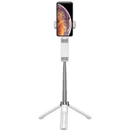 Without Battery It Tripod Selfie Stick Does not disassemble All-in-one Mobile Phone Horizontal and Vertical Shooting Universal Bluetooth Selfie Beauty Shot Artifact (White)