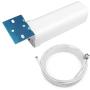 PROUTONE Universal Wide-Band GSM 3G 4G LTE Omni-Directional Outdoor Antenna Pole Mount with 49.2ft(15m) RG58 SMA Male to N Male 3D-FB Coax Cable for Cell Signal Boosters