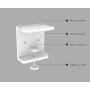 WGOAL Power Strip Holder, Outlet Surge Protector Wall Mount, Space-Save Power Strip Organizer with Mobile Phone Tablet Holder (White)
