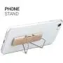 kwmobile Universal Elastic Finger Holder for Smartphones - PU Leather Stretch Grip Finger Strap with Stand Compatible with All Smartphones - Gold kwmobile Universal Elastic Finger Holder for Smartphones - PU Leather Stretch Grip Finger Strap with Stand Compatible with All Smartphones - Gold