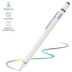 Evach Active Stylus Digital Pen with Ultra Fine Tip Stylus for iPad iPhone Samsung Tablets, Compatible with Apple Pen,Stylus Pen for iPad Pro, White.